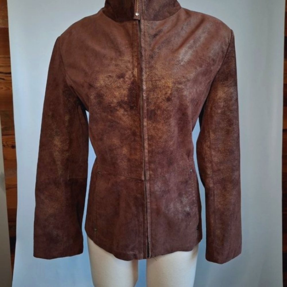 HOST PICK ⚡🎶💗Ashley Bernardo Leather vintage Jacket for Nordstrom women's L